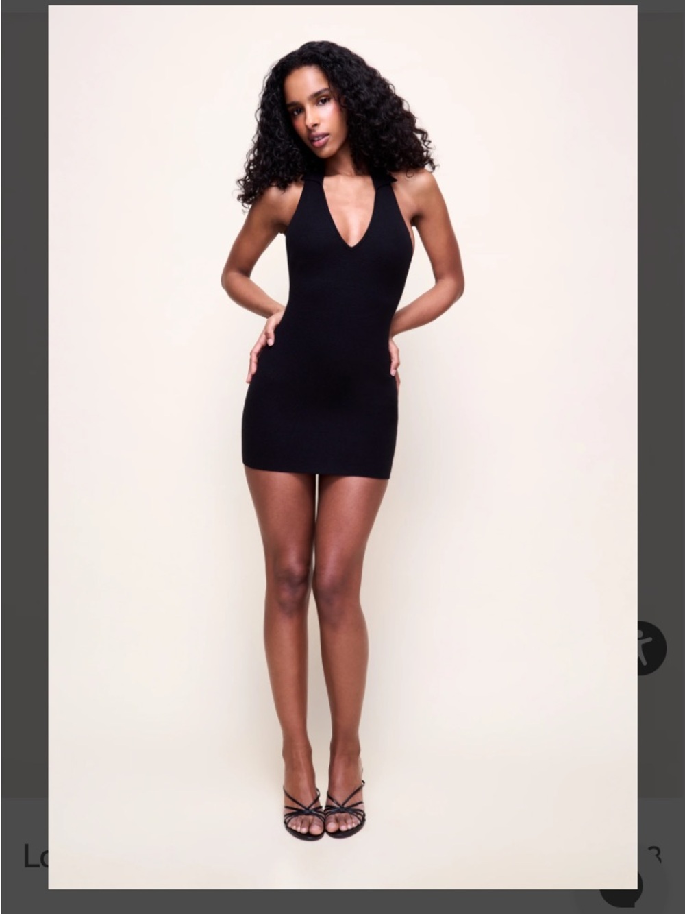 Danielle Guizio Black Lover Knit Halter Dress S